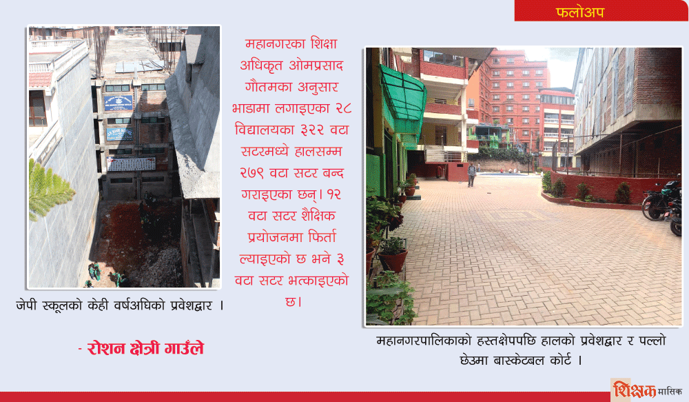 विद्यालयका सटर-कबल खाली नगर्न जबर्जस्ती
